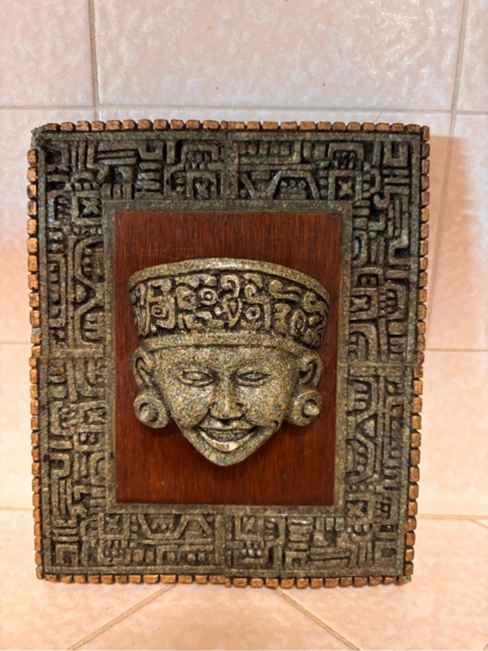 Mosaic Rain God Wall Art Plaques Zarebski